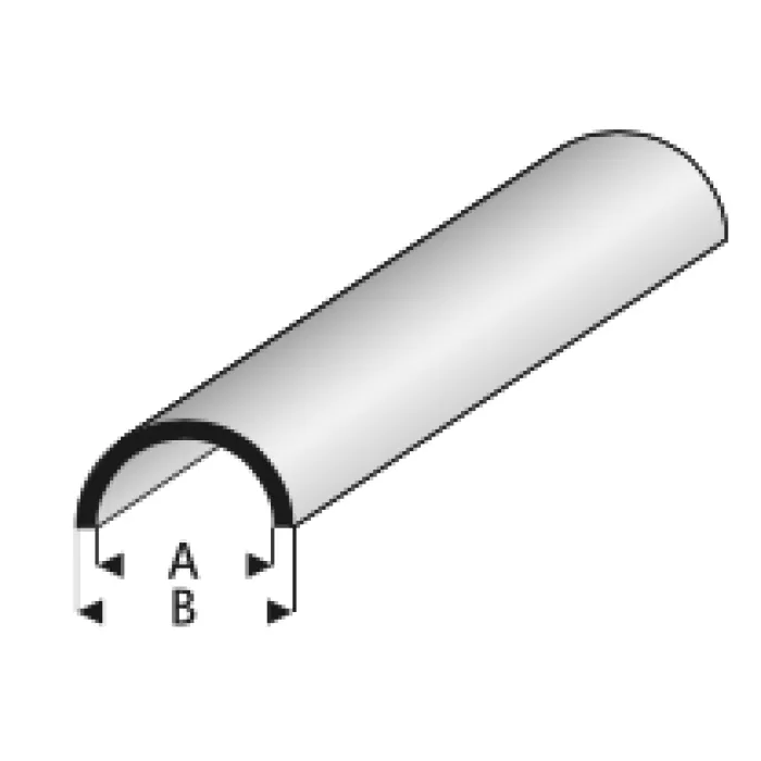 Plastic Profile Half Round Hollow Gutter 
