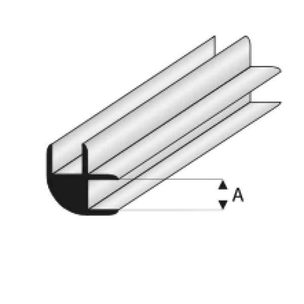 Plastic Profile L-Connector Round Corner
